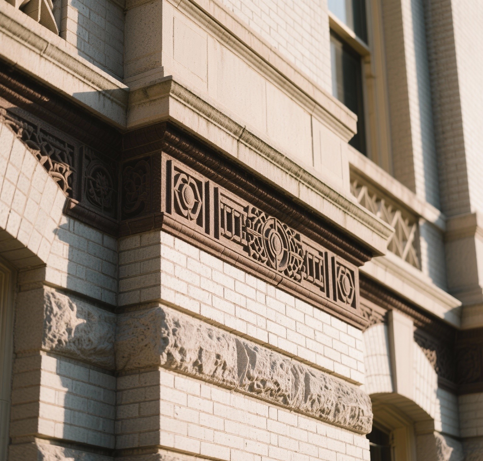 Historic detail of the hall exterior