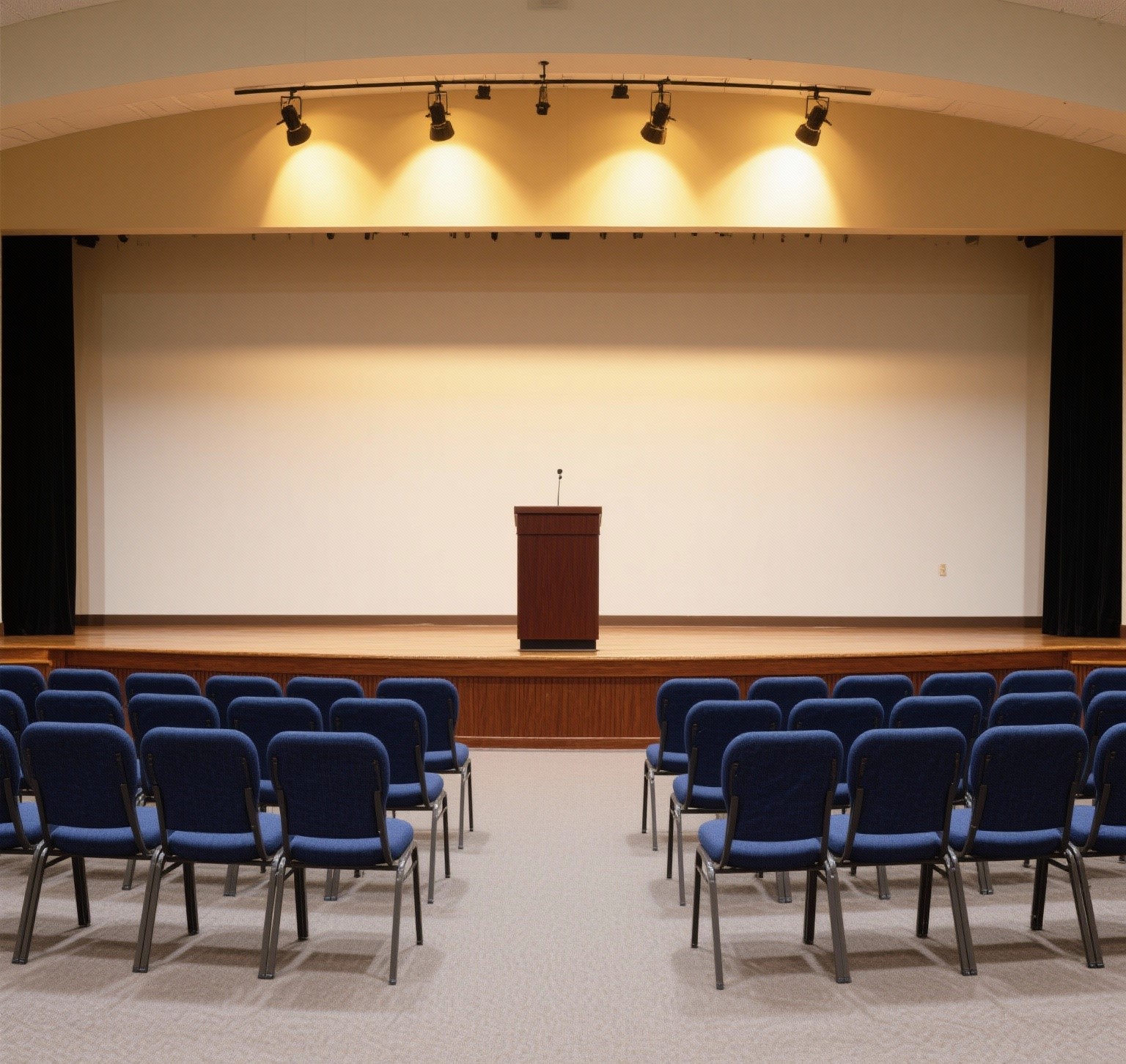 Main hall with lectern and seating