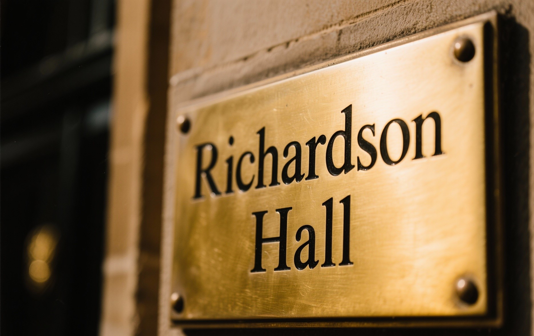 Traditional brass signage