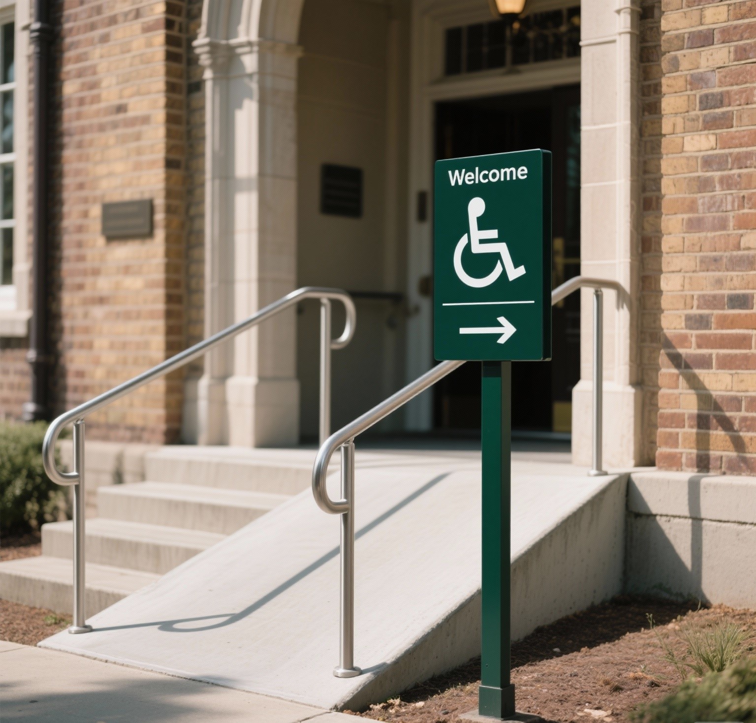 Accessible entrance and facilities signage